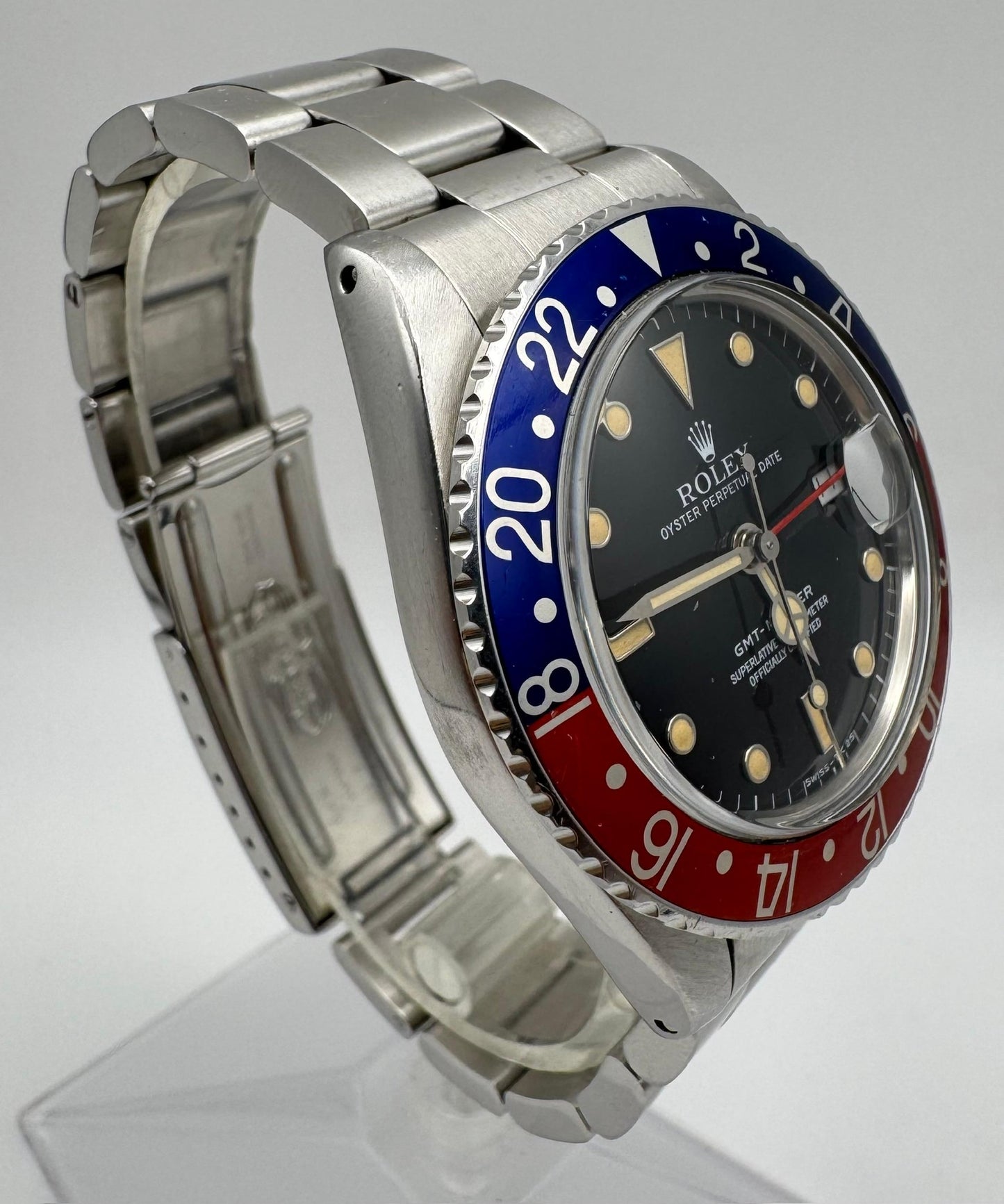 Rolex GMT-Master 16750 Pepsi Bezel Yellow Patina 1986 (Full-Set/Serviced)