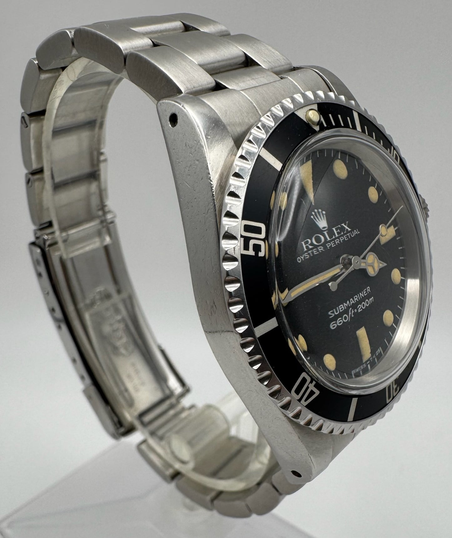Rolex Submariner (No Date) 5513 Maxi Dial Yellow Patina 1982 (Full-Set/Unpolished/Serviced)