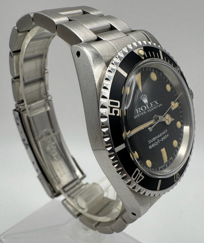 Rolex Submariner (No Date) 5513 Maxi Dial Yellow Patina 1982 (Full-Set/Unpolished/Serviced)