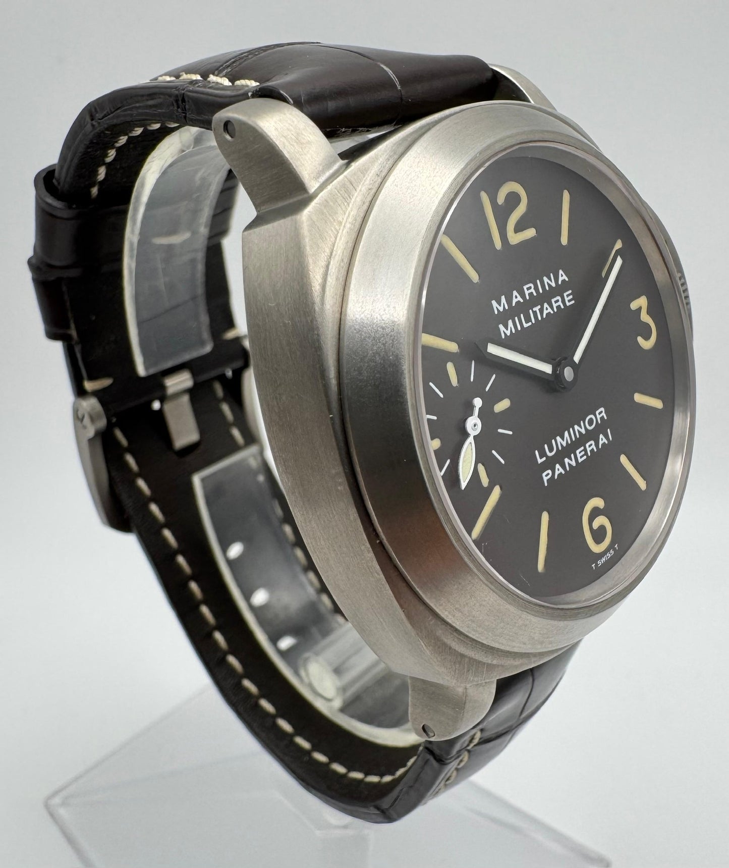 Panerai Luminor Marina Militare PAM00036 Titanium Tobacco Tritium Dial 2000 (Full-Set)