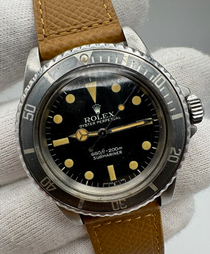 Rolex Submariner No Date 5513 Maxi Dial Feet First Yellow Patina Ghost Faded Bezel 1972