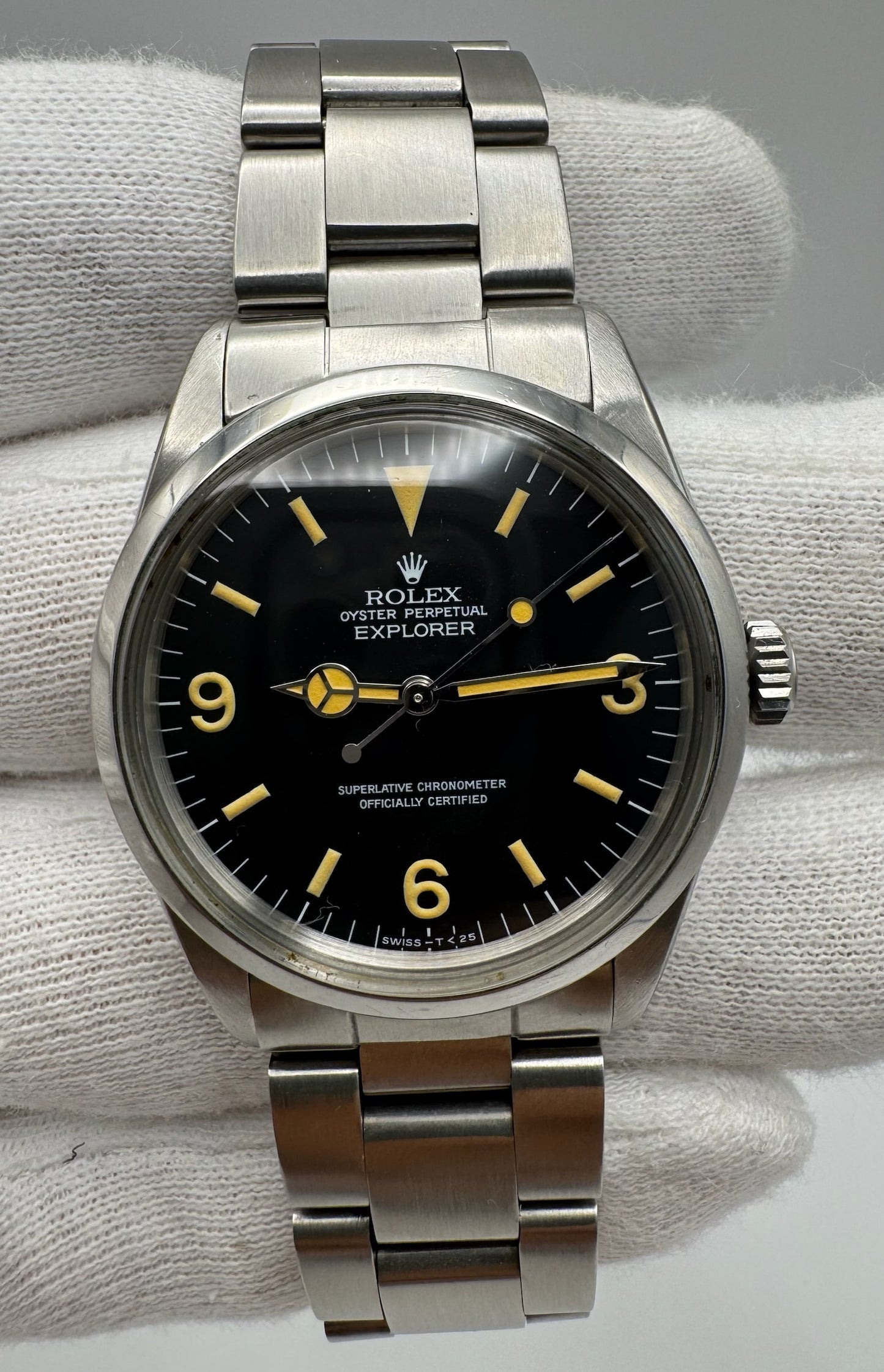 Rolex Explorer 1016 Yellow Patina Service Dial 1971
