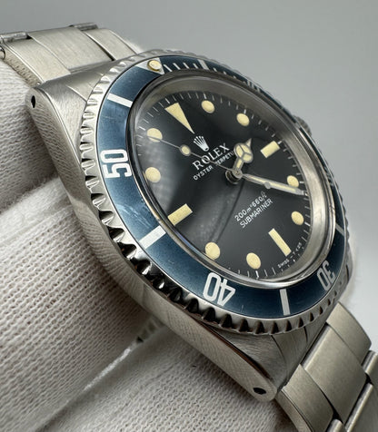 Rolex Submariner (No Date) 5513 "Meters First" Zinc Sulfide Lume Long 5 Blue Insert 1968 (Full-Set/Serviced)