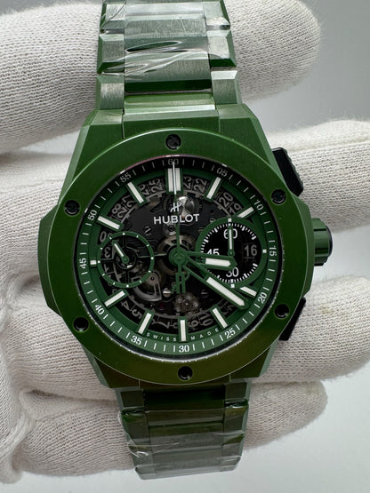 Hublot Big Bang Unico Full Green Ceramic 42 Skeleton Dial Limited Edition 250pcs 2022 (Papers/Mint)