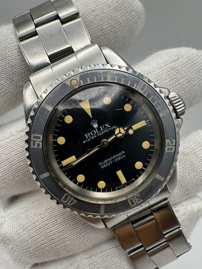 Rolex Submariner No Date 5513 Maxi Dial Yellow Patina Ghost Bezel 1966 (Serviced)
