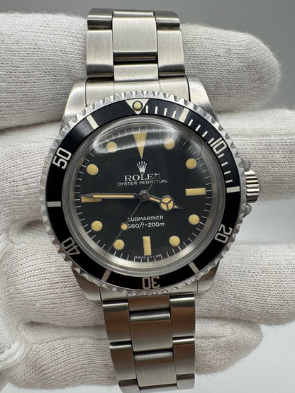 Rolex Submariner (No Date) 5513 Maxi Dial Yellow Patina 1982 (Full-Set/Unpolished/Serviced)