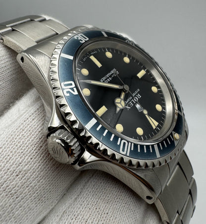 Rolex Submariner (No Date) 5513 "Meters First" Zinc Sulfide Lume Long 5 Blue Insert 1968 (Full-Set/Serviced)