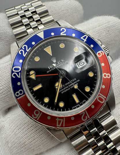 Rolex GMT-Master 16750 Jubilee Pepsi Yellow Patina 1984 (Serviced)