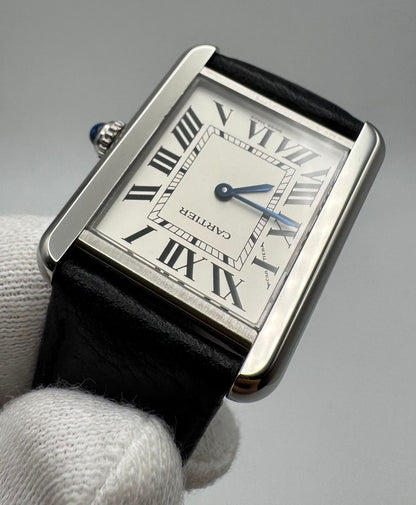 Cartier Tank Solo 31x24 Steel Quartz Silver Dial 2019 (Full-Set/Mint)