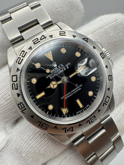 Rolex Explorer II 16550 Black Dial Yellow Patina 1983