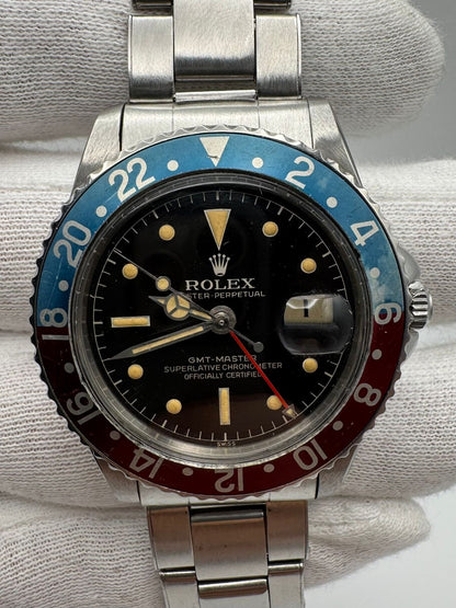 Rolex GMT-Master 1675 PCG Gilt Chapter Ring Pepsi 1960 (Full-Set/Serviced)