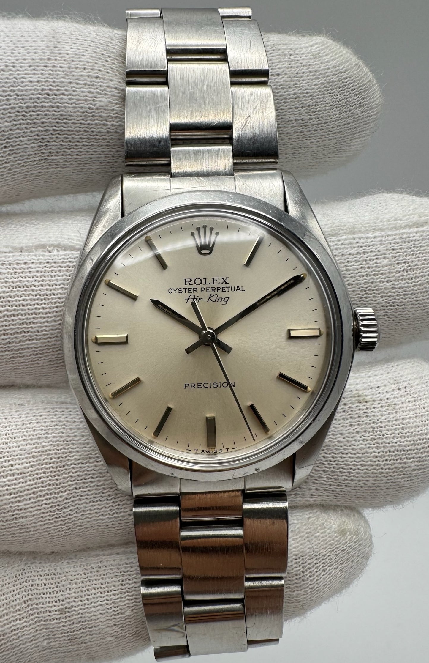 Rolex Air King Silver Dial 1981 (Full-Set/Unpolished/Serviced)
