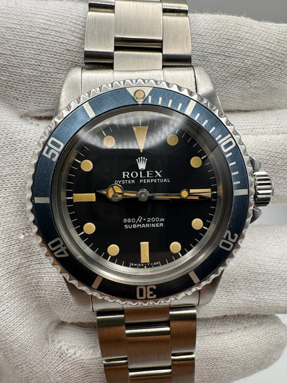 Rolex Submariner (No Date) 5513 Maxi Dial Pumpkin Patina Faded Insert 1979 (Full-Set/Serviced)