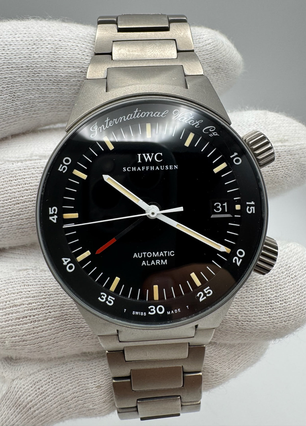IWC GST Alarm 3537 Yellow Patina Tritium Dial 2002 (Full-Set/Unpolished)