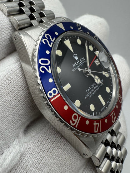 Rolex GMT-Master 1675 MK4 Pepsi Jubilee Vintage 1978 (Serviced)