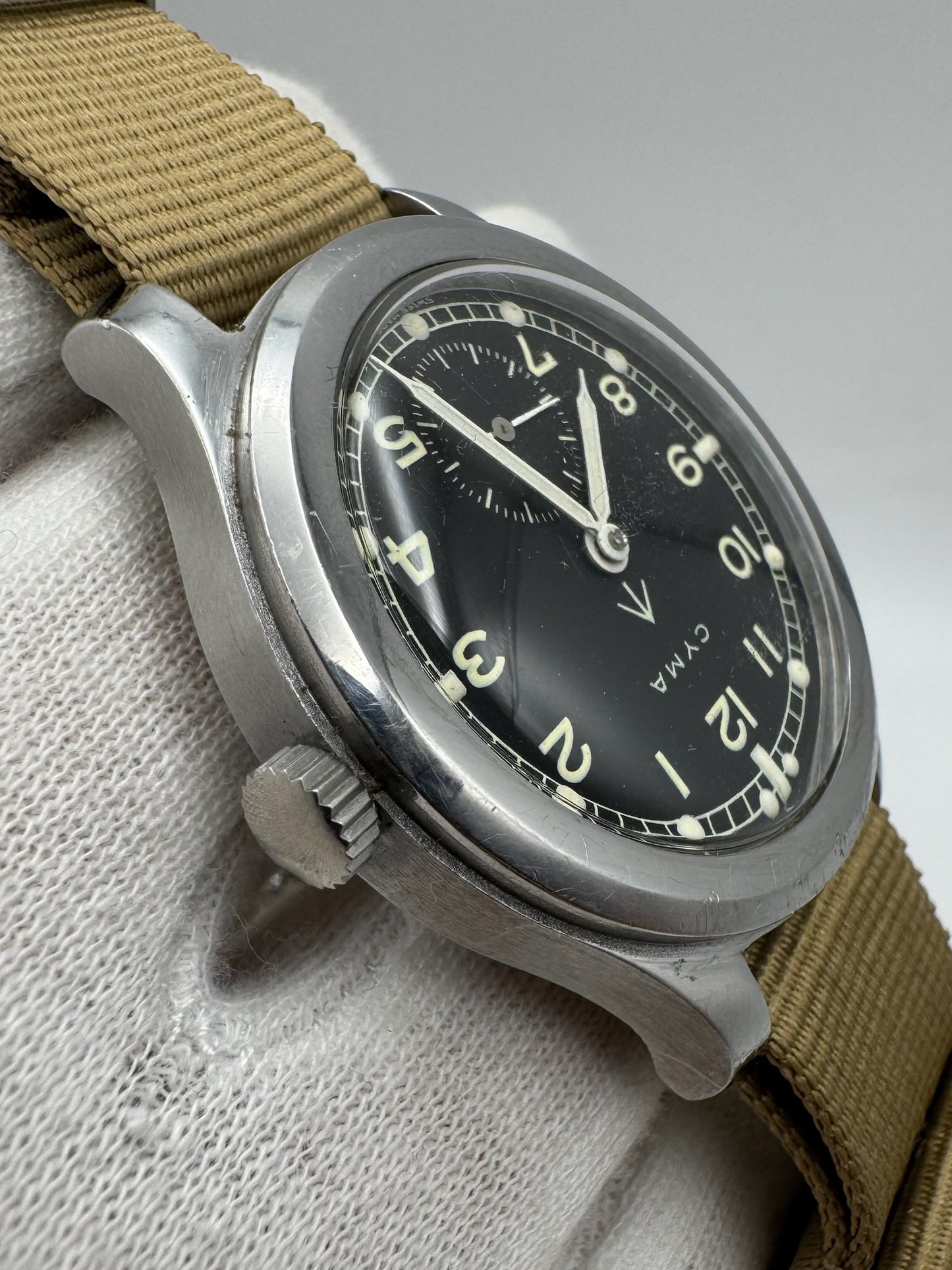 Cyma Dirty Dozen WWII Military 38 Service Dial 1943 (Unpolished)