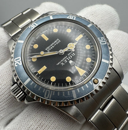 Rolex Submariner (No Date) 5513 "Meters First" Zinc Sulfide Yellow Patina Faded Blue Insert 1967 (Serviced)