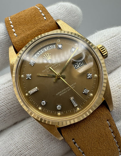 Rolex Day-Date 36 1803 OEM Ghost Diamond Dial 1976 Very Rare (Serviced)