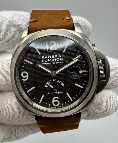 Panerai Luminor Power Reserve PAM57 Titanium Tobacco Dial Very Rare 2000 (Full-Set/Unpolished)