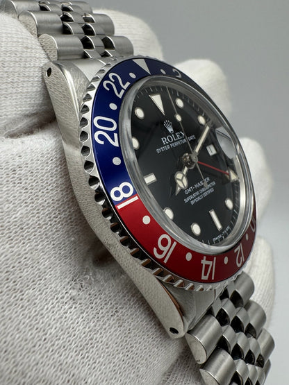 Rolex GMT-Master 16750 Pepsi Black Glossy Dial 1983 (Serviced)