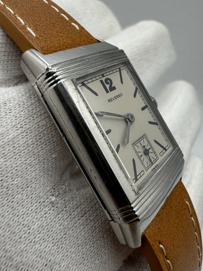 Jaeger-LeCoultre Reverso Vintage Steel Silver Dial First Generation Rare 1929 (Unpolished/Serviced)