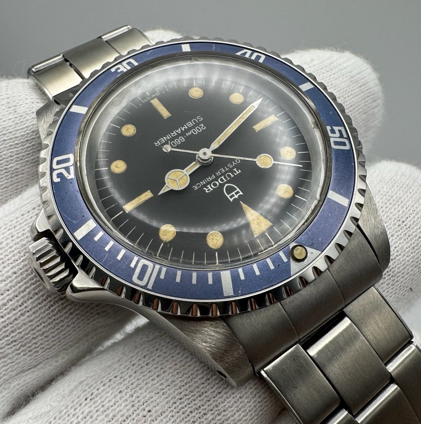 Tudor Submariner 7016/0 Yellow Patina Blue Insert 1968 (Serviced)