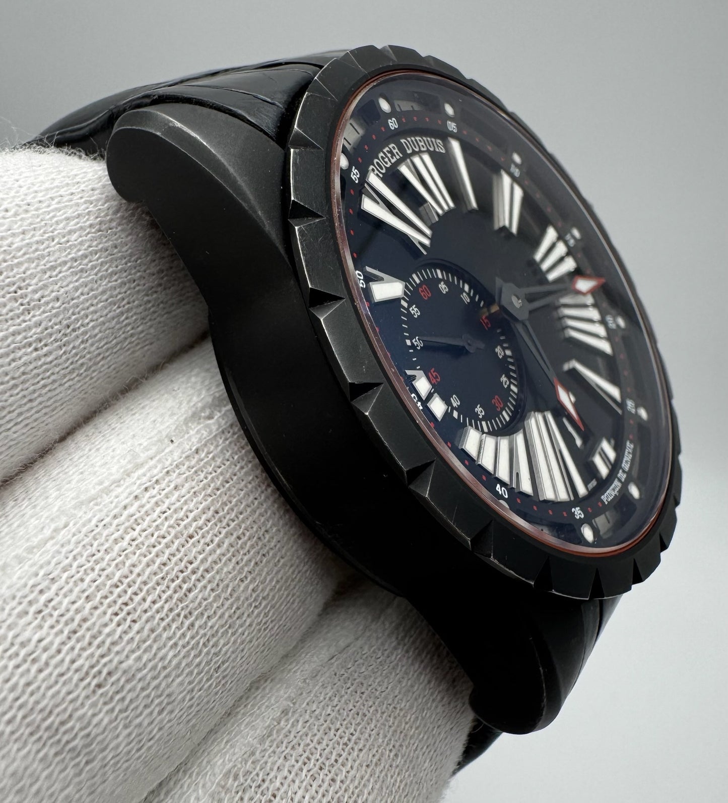 Roger Dubuis Excalibur DLC Titanium 45 Black Roman Dial (Serviced)