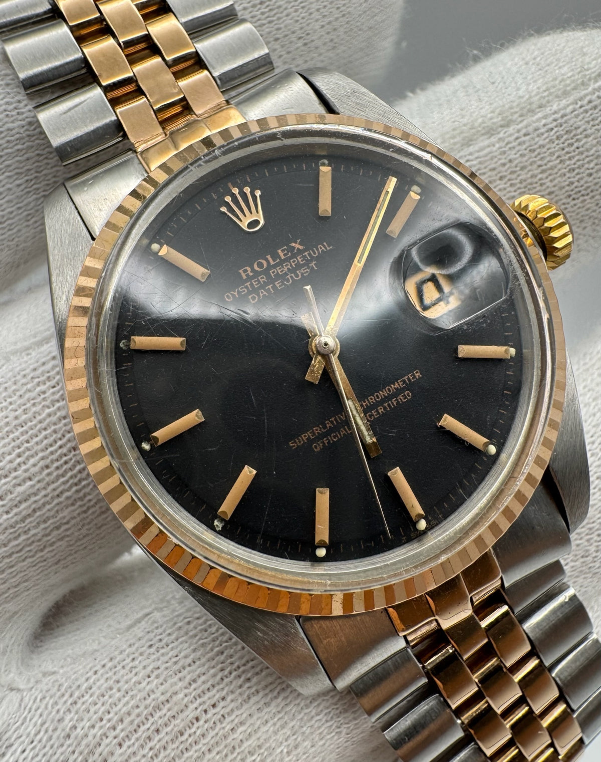 Rolex Datejust 1601 Black Matte Dial Vintage 1968 (Serviced)