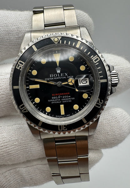 Rolex Submariner Date 1680 Red Yellow Patina 1972 (Full-Set/Serviced)