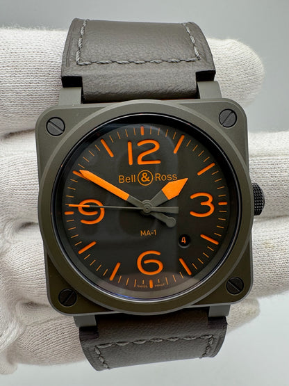 Bell & Ross BR 03-92 Ceramic Military Type Green Dial Limited Edition 999 pcs (Full-Set/Mint)
