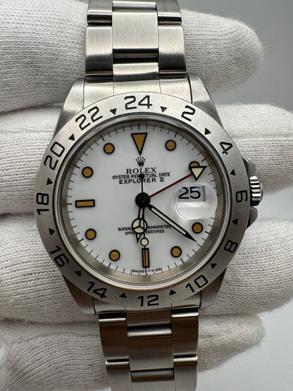Rolex Explorer II 16570 Chicchi Di Mais Patina 1991 (Box)