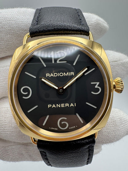 Panerai Radiomir Base PAM231 Rose Gold 45 Black Dial 2010 (Full-Set/Unpolished)