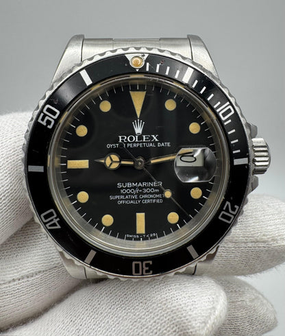Rolex Submariner Date 16800 Matte Dial Yellow Patina 1986 (Full-Set/Serviced)