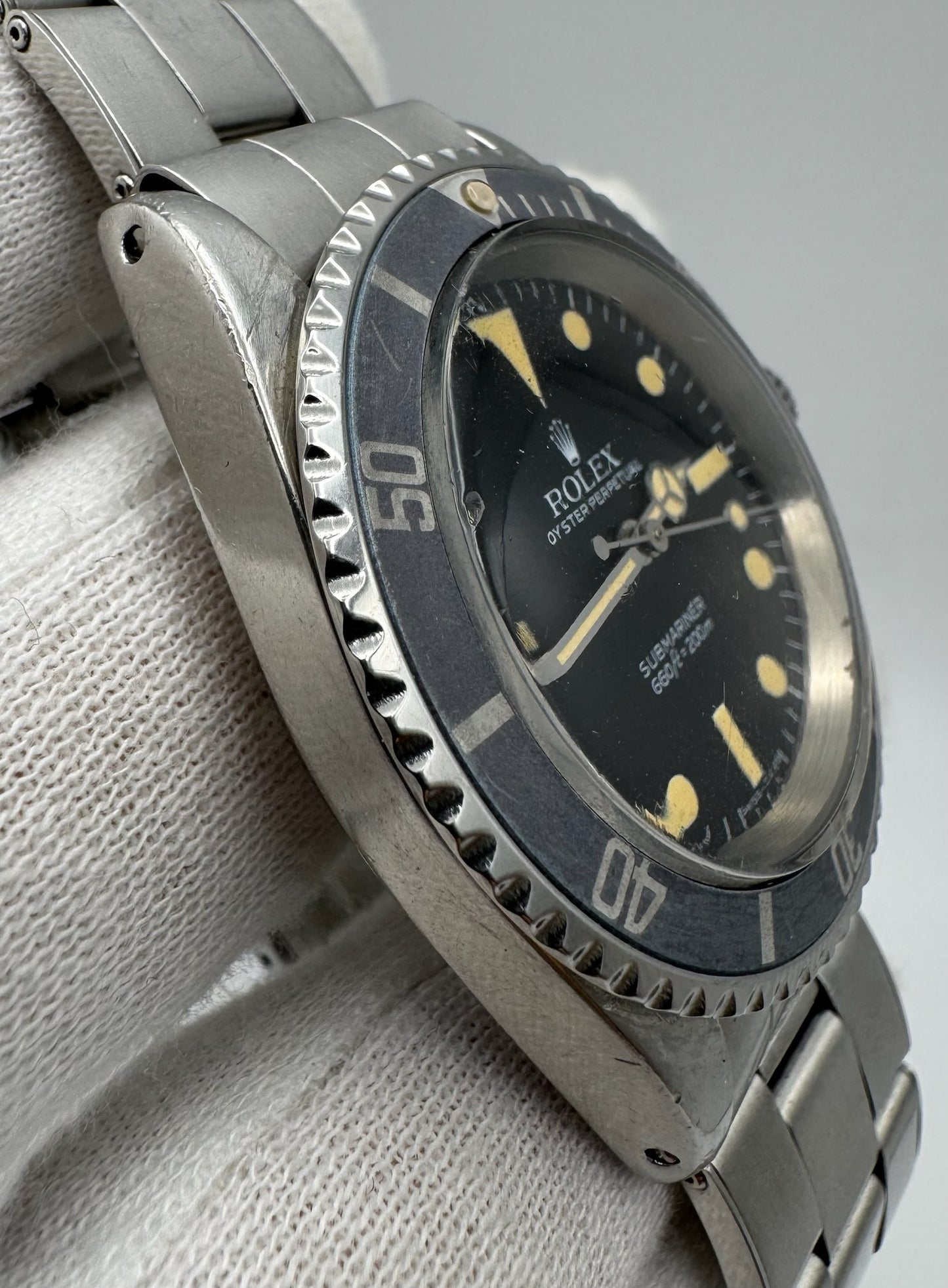 Rolex Submariner No Date 5513 Maxi Dial Yellow Patina Ghost Bezel 1966 (Serviced)