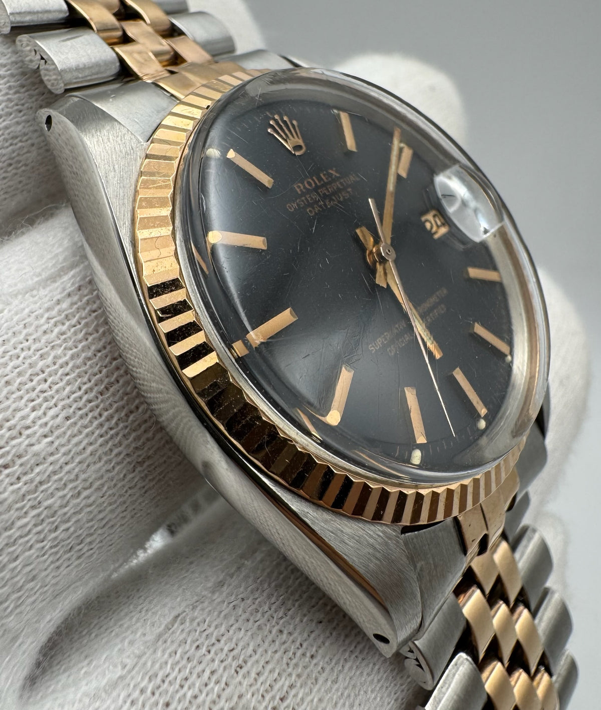 Rolex Datejust 1601 Black Matte Dial Vintage 1968 (Serviced)