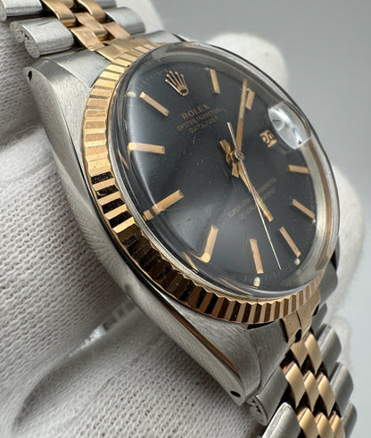 Rolex Datejust 1601 Black Matte Dial Vintage 1968 (Serviced)