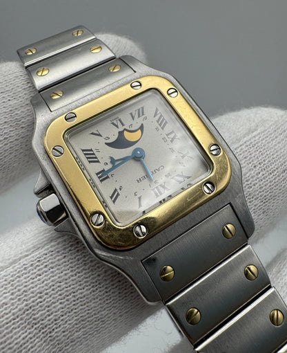 Cartier Santos Galbée Two-Tone Moonphase/Date 24x32mm Quartz 1998 (Unpolished)