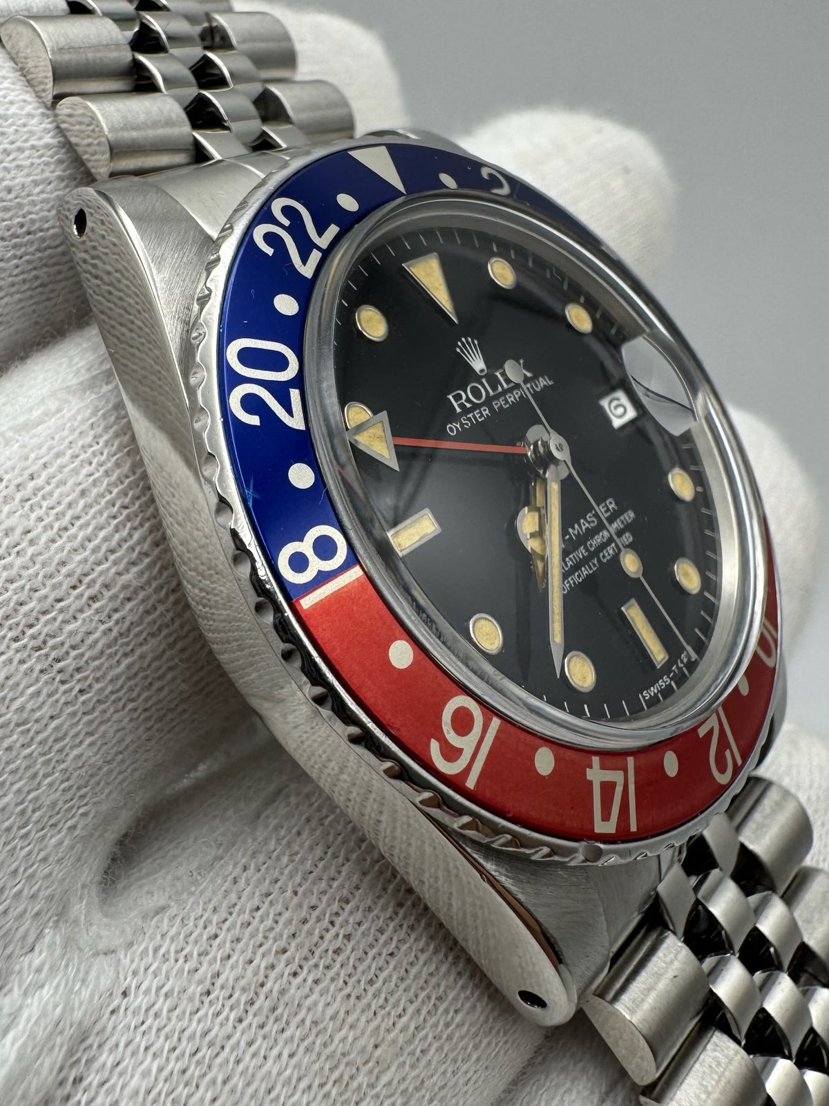 Rolex GMT-Master 16750 Jubilee Pepsi Yellow Patina 1984 (Serviced)