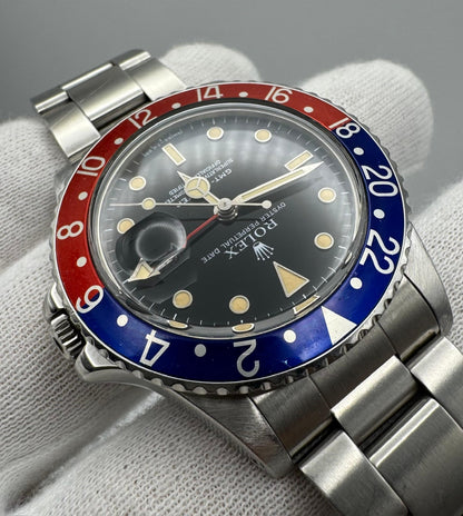 Rolex GMT-Master 16750 Pepsi Bezel Yellow Patina 1986 (Full-Set/Serviced)
