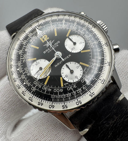 Breitling Navitimer 806 Vintage Steel Yellow Patina 1970 (Serviced)