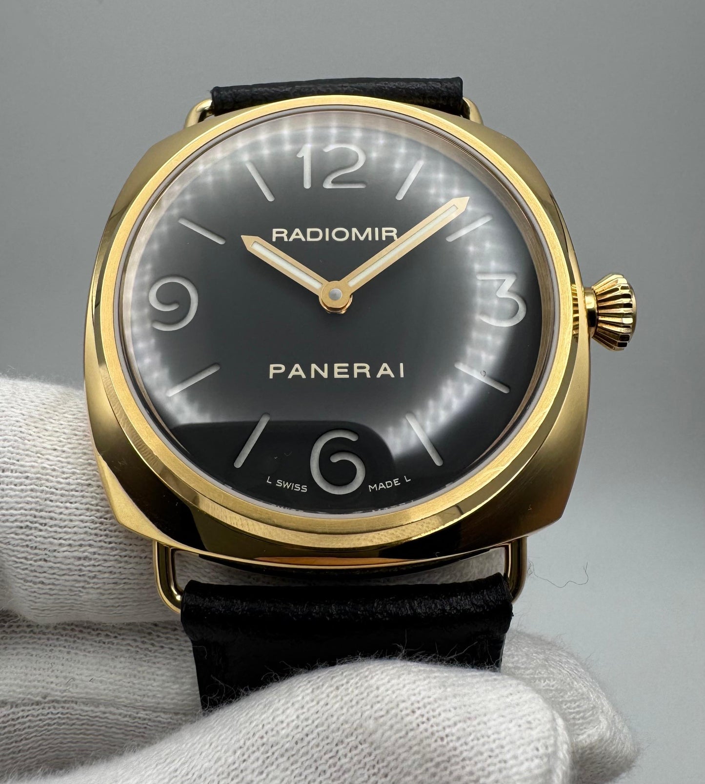 Panerai Radiomir Base PAM231 Rose Gold 45 Black Dial 2010 (Full-Set/Unpolished)