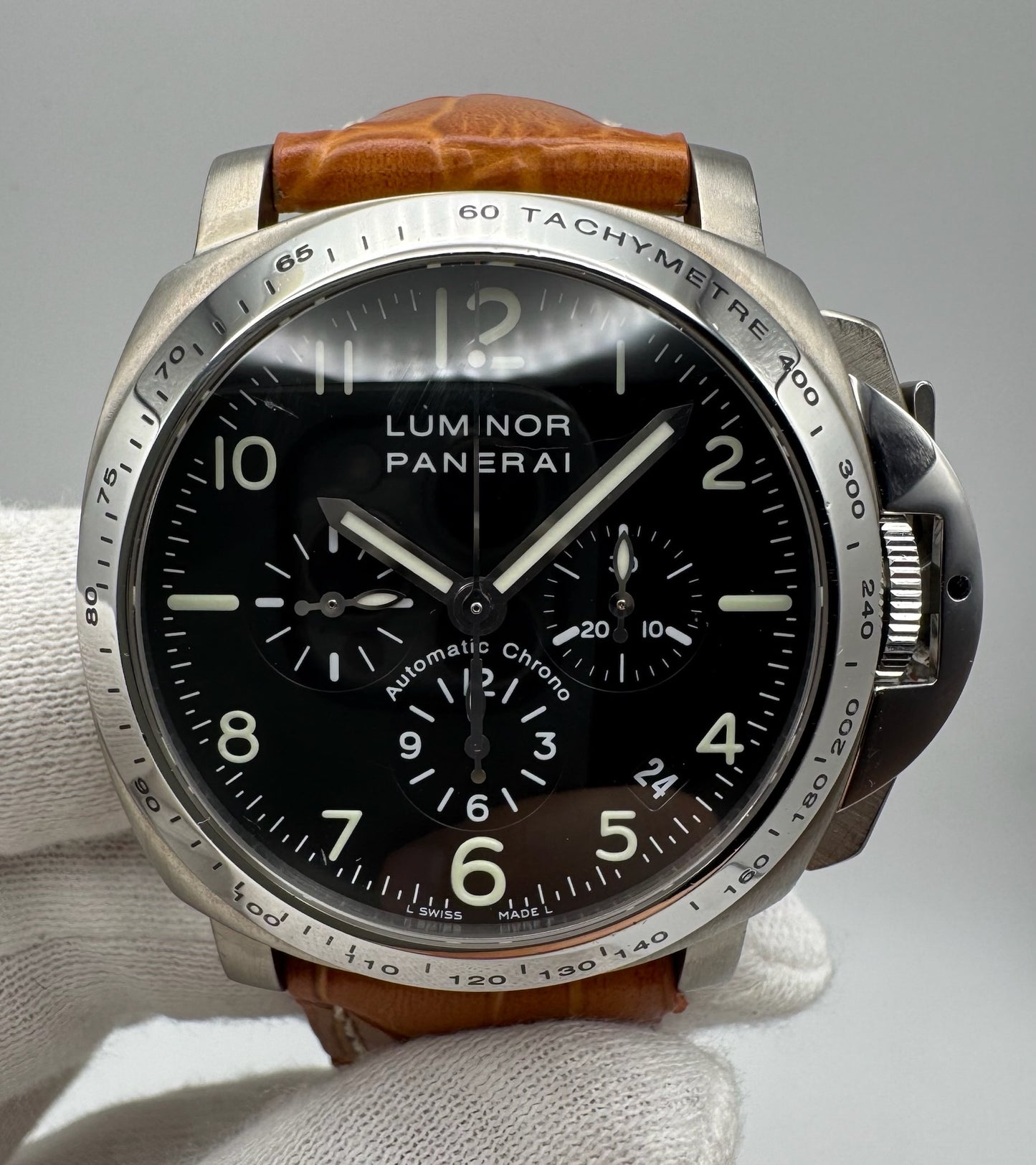 Panerai Luminor Chrono PAM00074 Titanium/Steel Zenith El Primero Movement 2002 (Full-Set/Serviced)