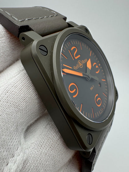 Bell & Ross BR 03-92 Ceramic Military Type Green Dial Limited Edition 999 pcs (Full-Set/Mint)