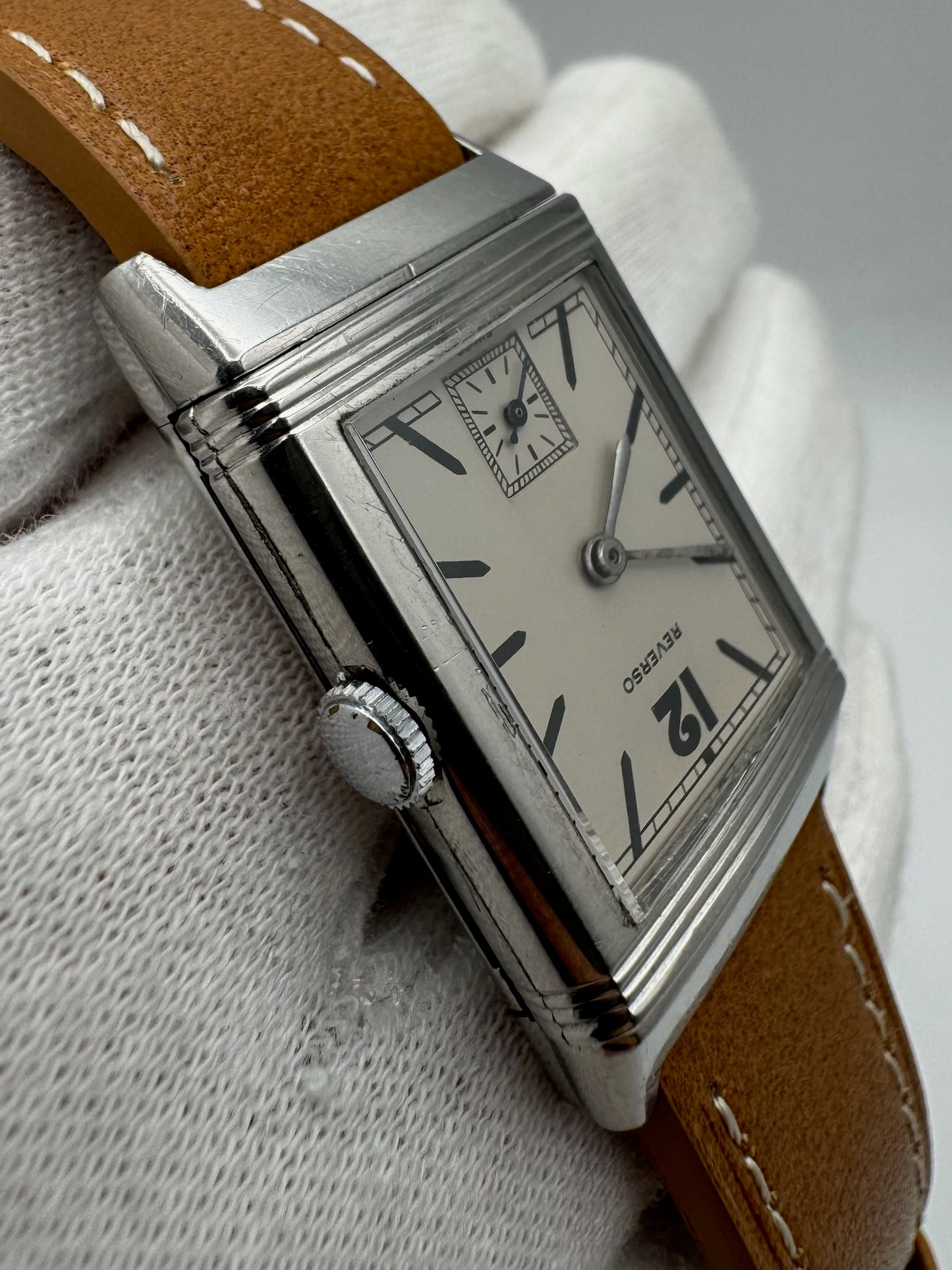 Jaeger-LeCoultre Reverso Vintage Steel Silver Dial First Generation Rare 1929 (Unpolished/Serviced)