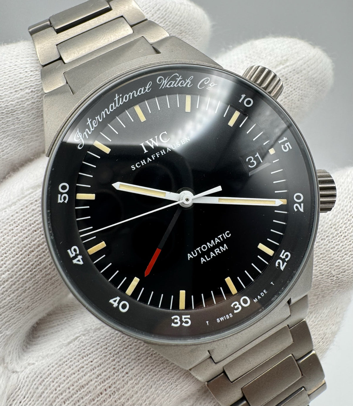 IWC GST Alarm 3537 Yellow Patina Tritium Dial 2002 (Full-Set/Unpolished)