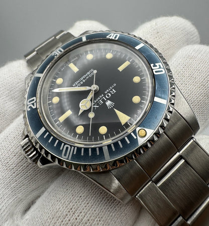 Rolex Submariner (No Date) 5513 "Meters First" Zinc Sulfide Lume Long 5 Blue Insert 1968 (Full-Set/Serviced)