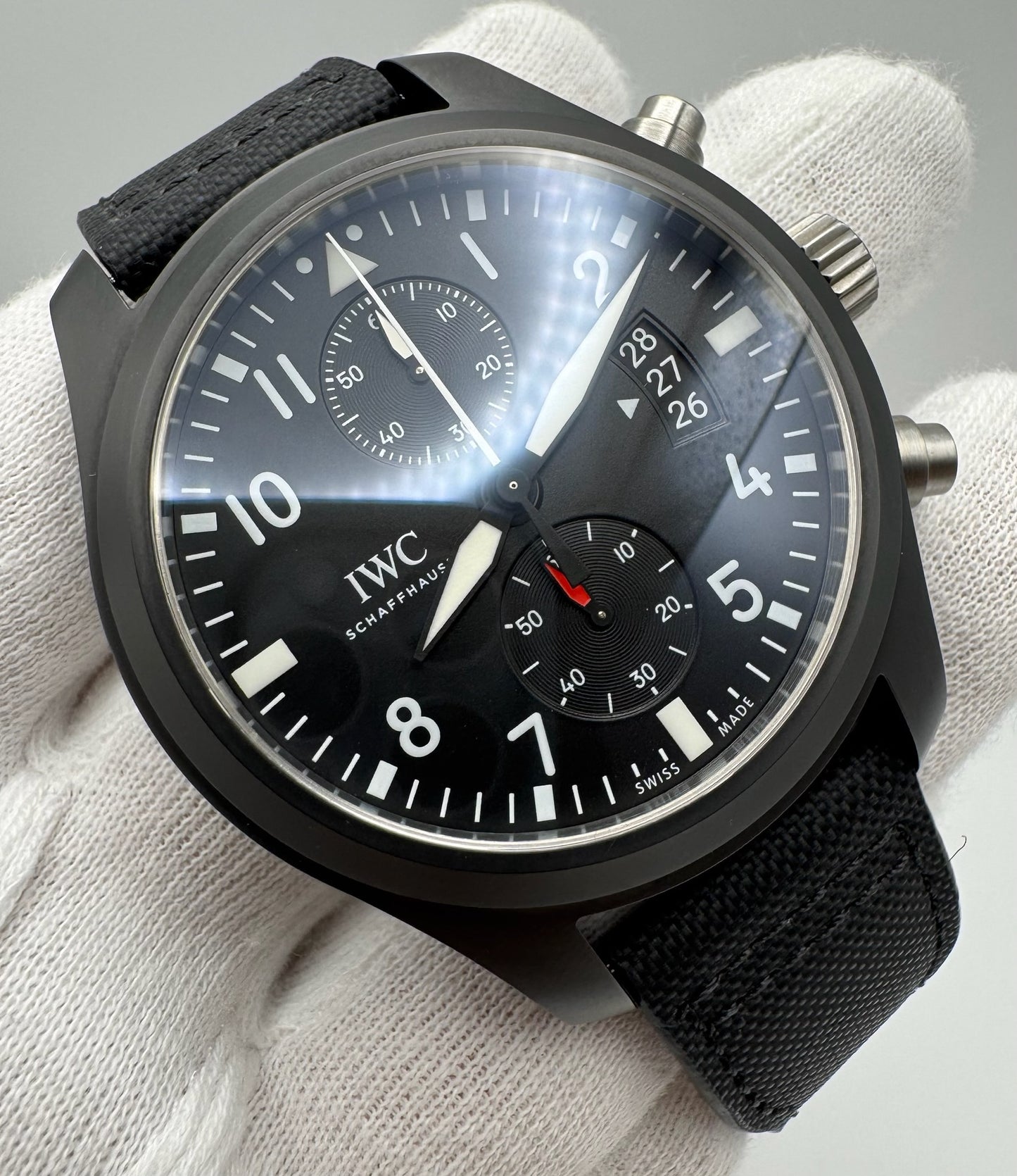 IWC Pilot Chronograph Top Gun Black Ceramic 46 2016 (Full-Set/Mint)