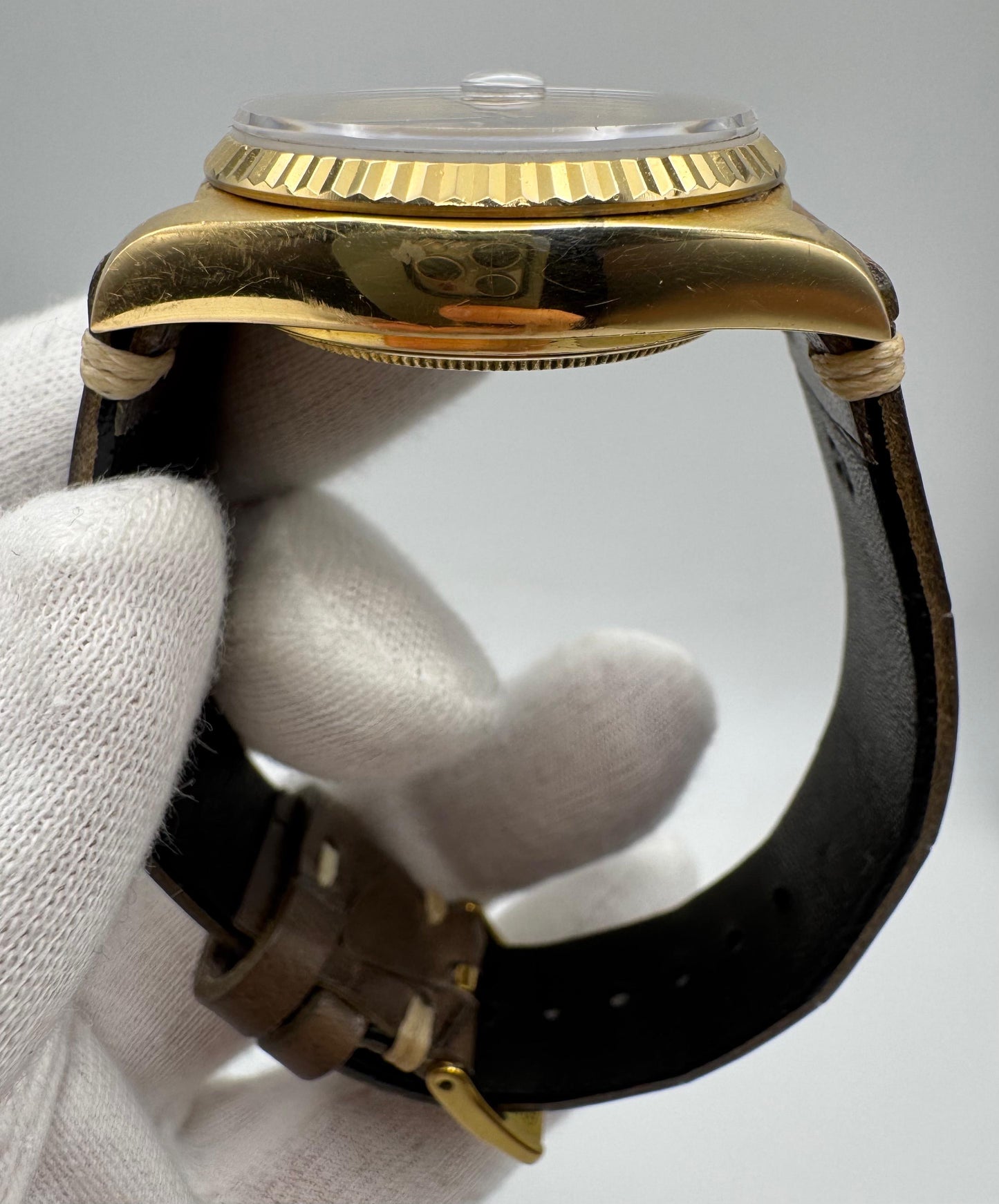 Rolex Day-Date 36 18038 Yellow Gold Aftermarket Real Lapis Lazuli Dial 1983 (Serviced)