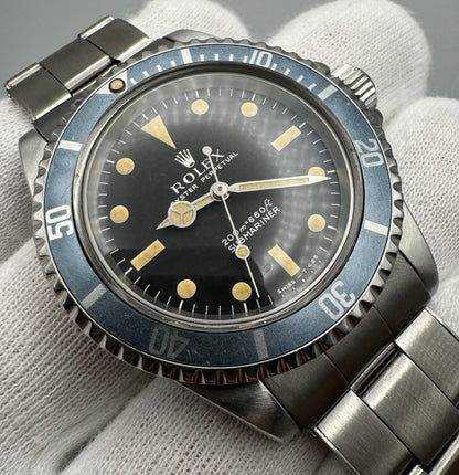 Rolex Submariner (No Date) 5513 "Meters First" Zinc Sulfide Yellow Patina Faded Blue Insert 1967 (Serviced)