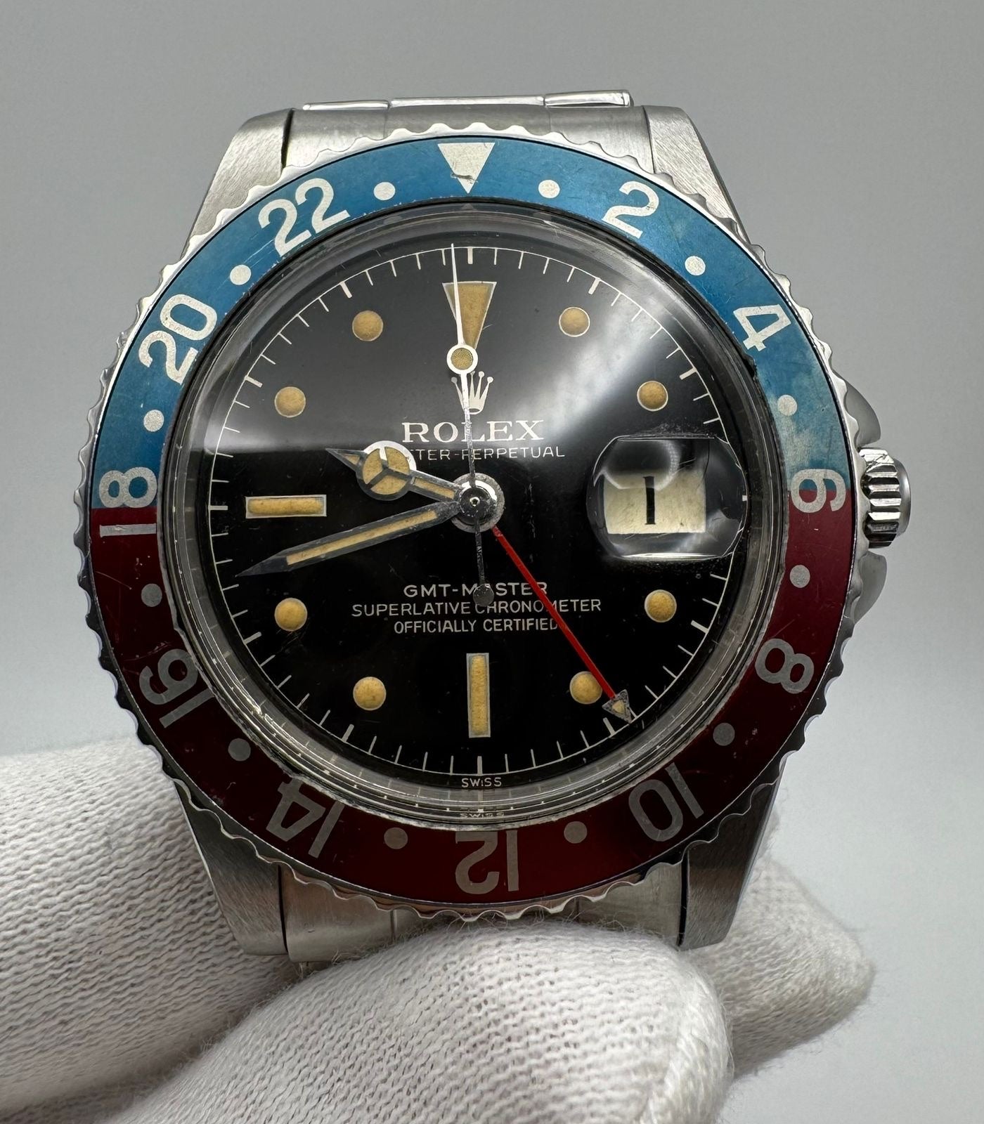 Rolex GMT-Master 1675 PCG Gilt Chapter Ring Pepsi 1960 (Full-Set/Serviced)